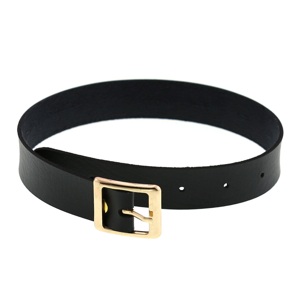 Rock Leather Female Neck Band Personality Collar