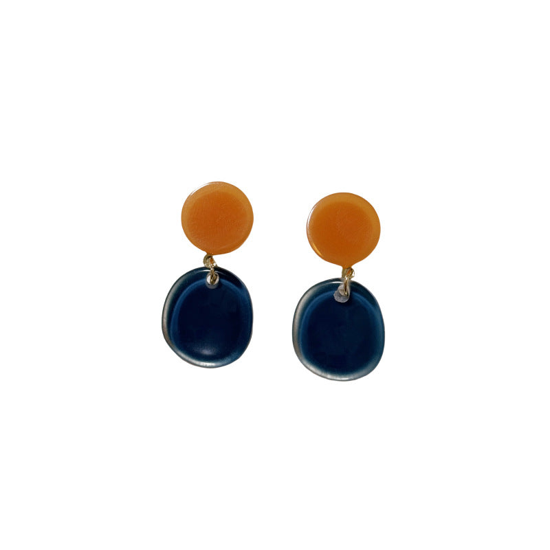 Tea Sier Needle Gentle Simple Graceful Acrylic Geometric Ear Fashionable Earrings