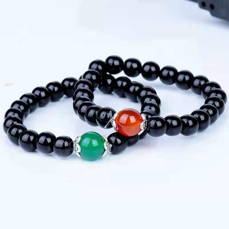 Women's & Men's Agate Couple Imitation Simple Style Red Bracelets