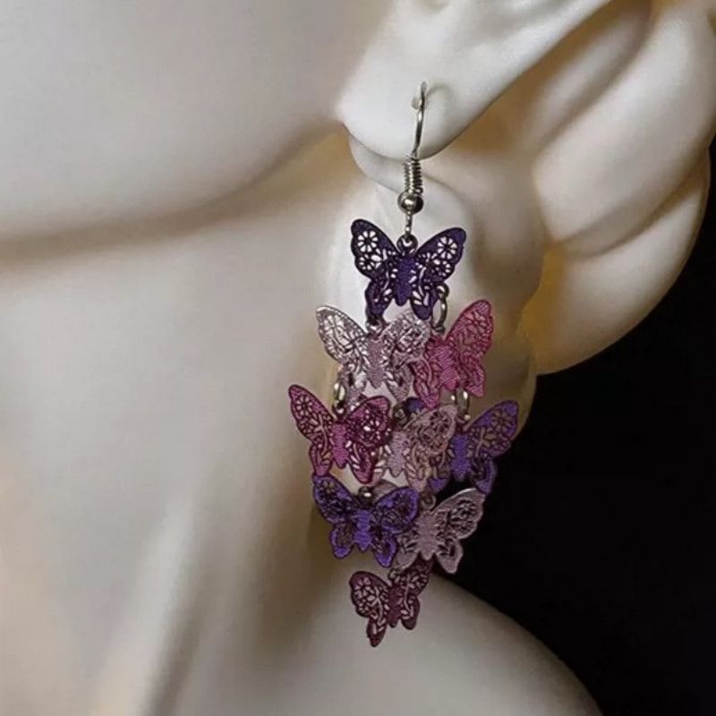 Women's Tassel Ear Hook Unique Square Round Face Beautiful Minority Design Earrings