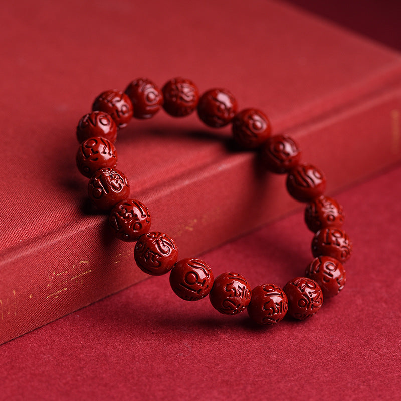 Purple Gold Sand Six Words Mantra Bracelet