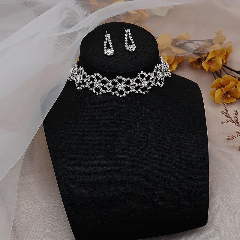 Bride Claw Chain Rhinestone Crystal Flowers Rings