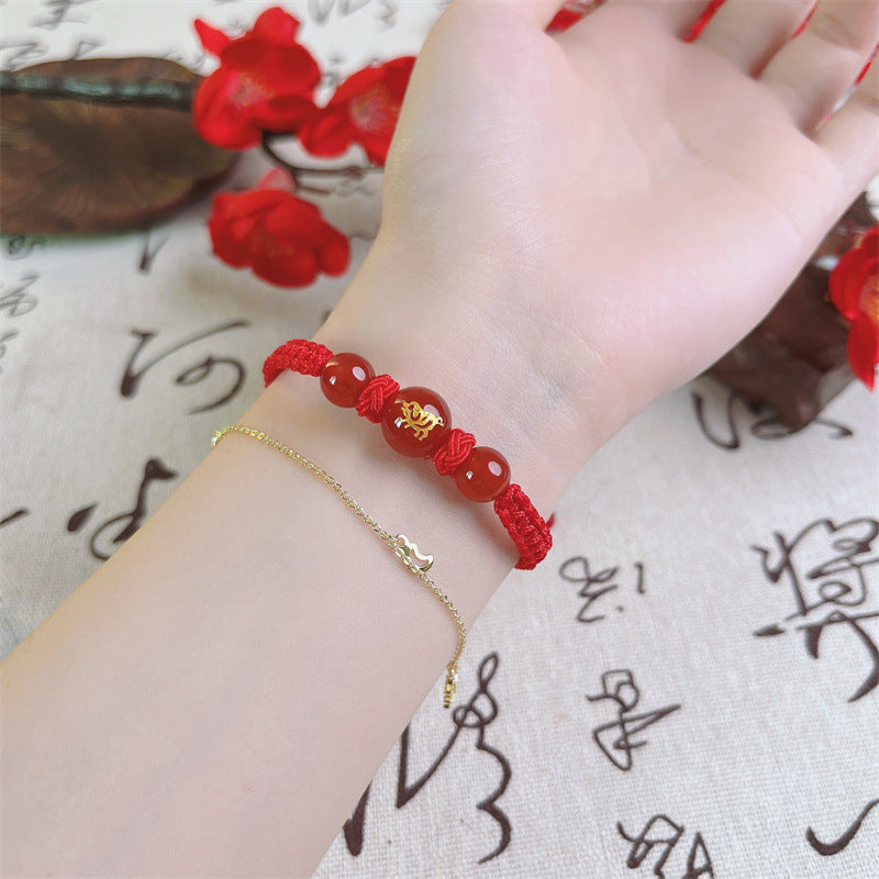 Horse Zodiac Red Rope Anniversary Year Carrying Strap Rabbit Rat Bracelet