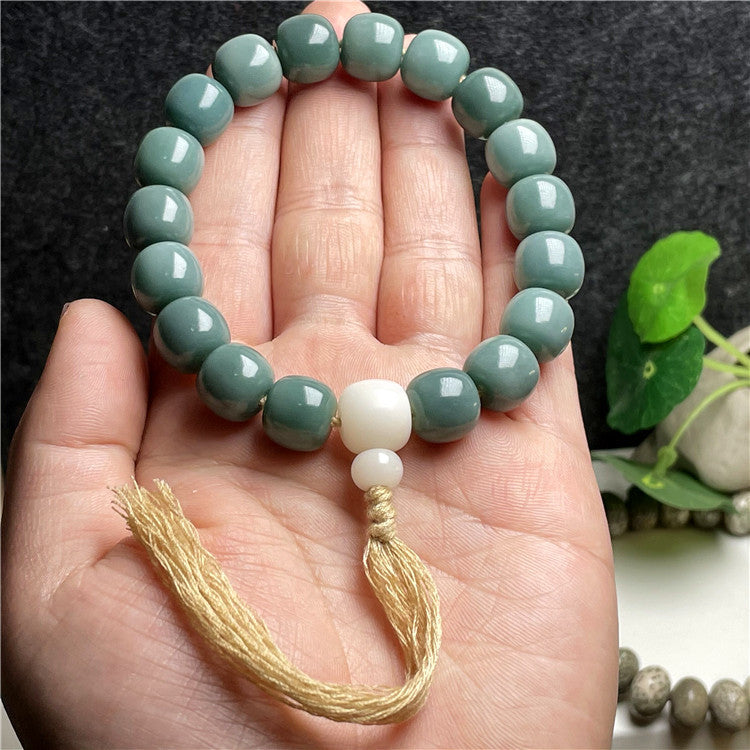 Women's & Men's Bodhi Root Seed Prayer Beads Single Circle Bracelet