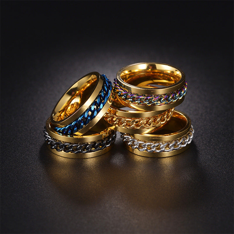 Cool Titanium Steel Couple High Quality Rings