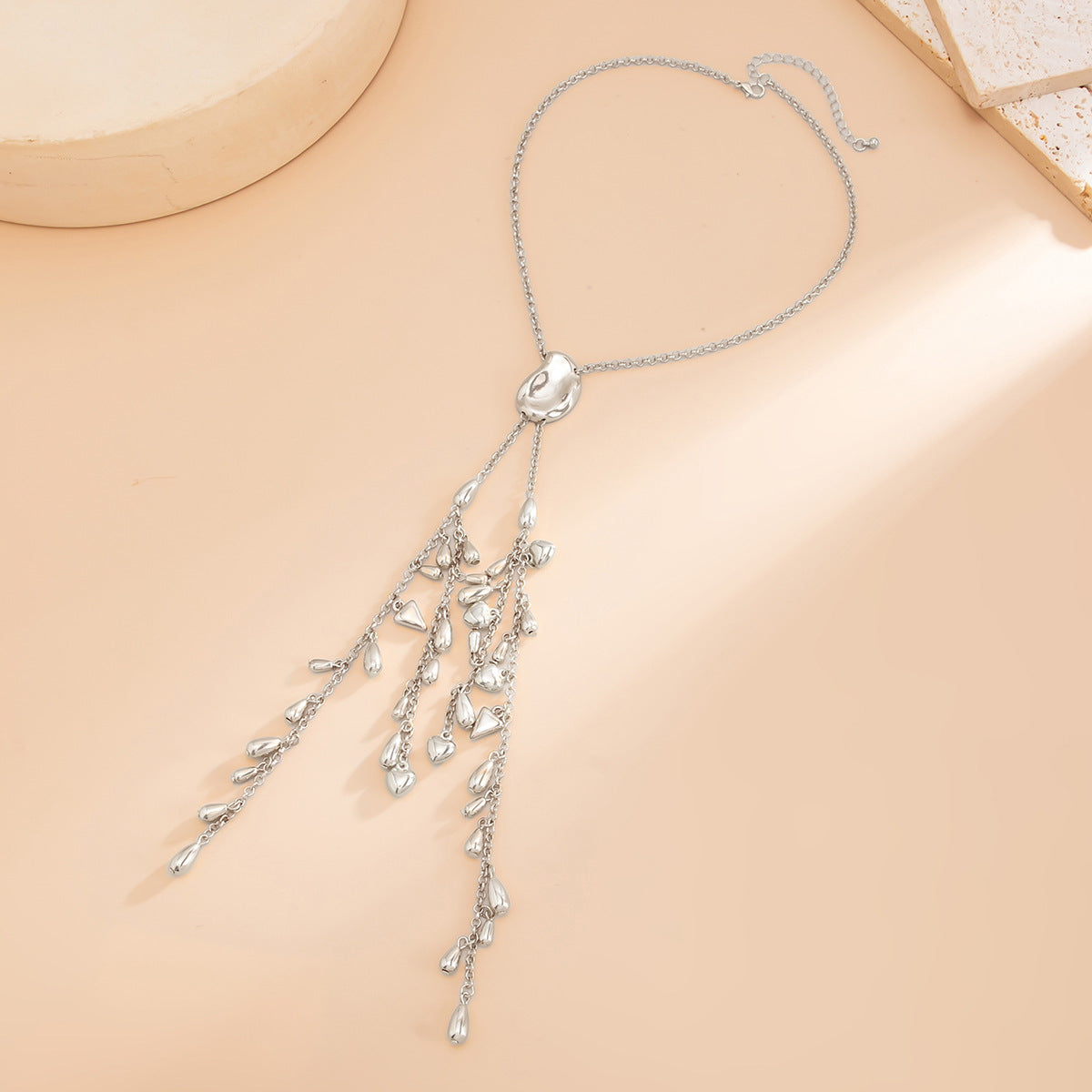 Style Irregular Geometric Design Drop-shaped Long Necklaces
