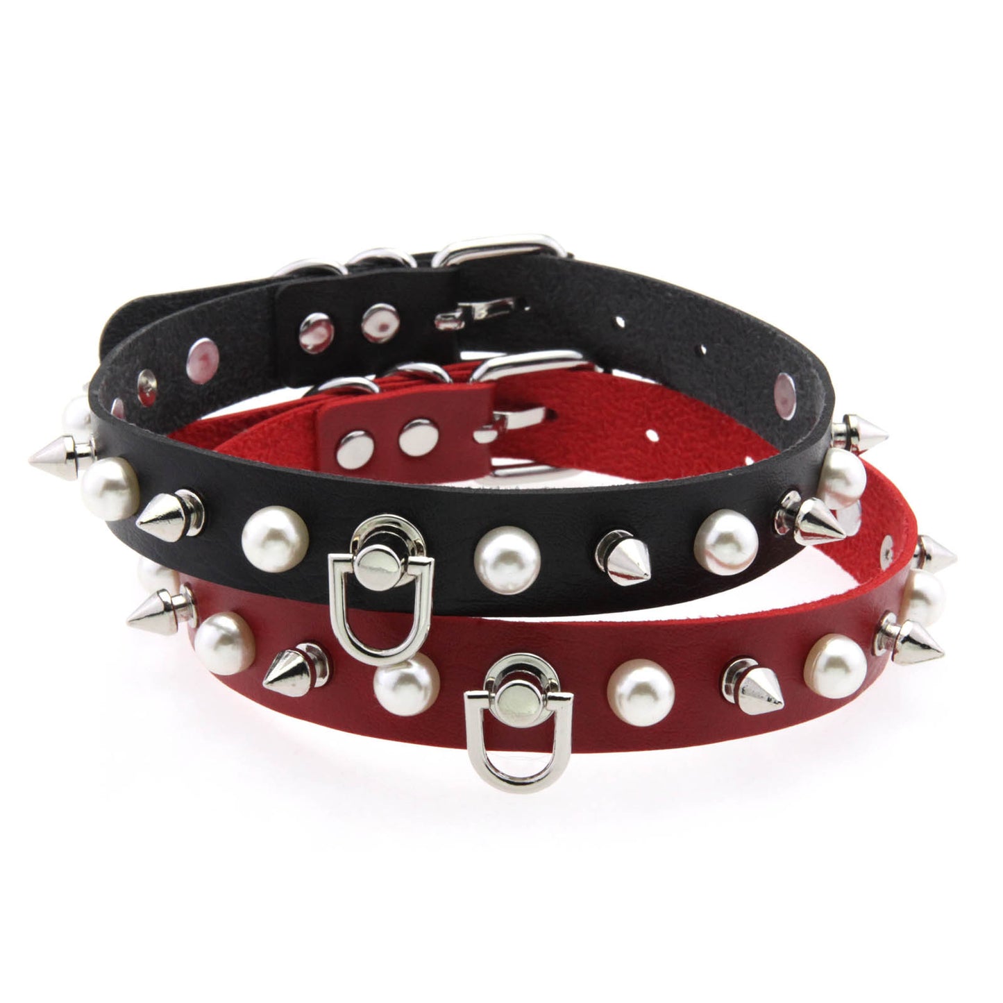 Nail Creative Imitation Pearl Rivet Buckle Clavicle Chain Sexy Collar
