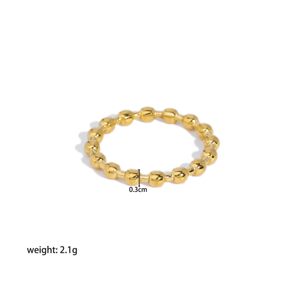 Simple Style Stainless Steel Gold-plated Bamboo Rings