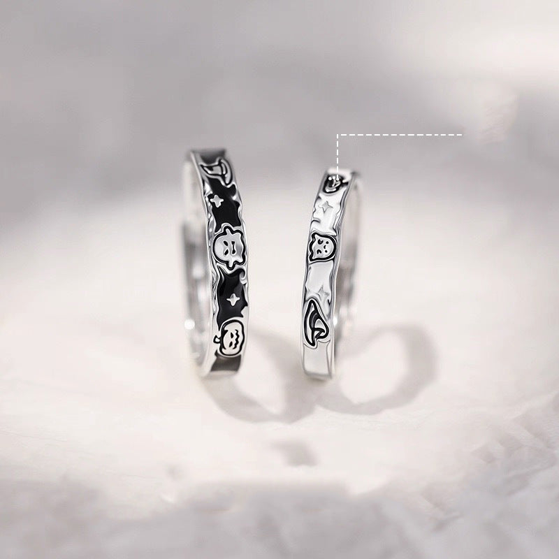 Women's & Men's Couple For Design Cute Open Valentine's Rings