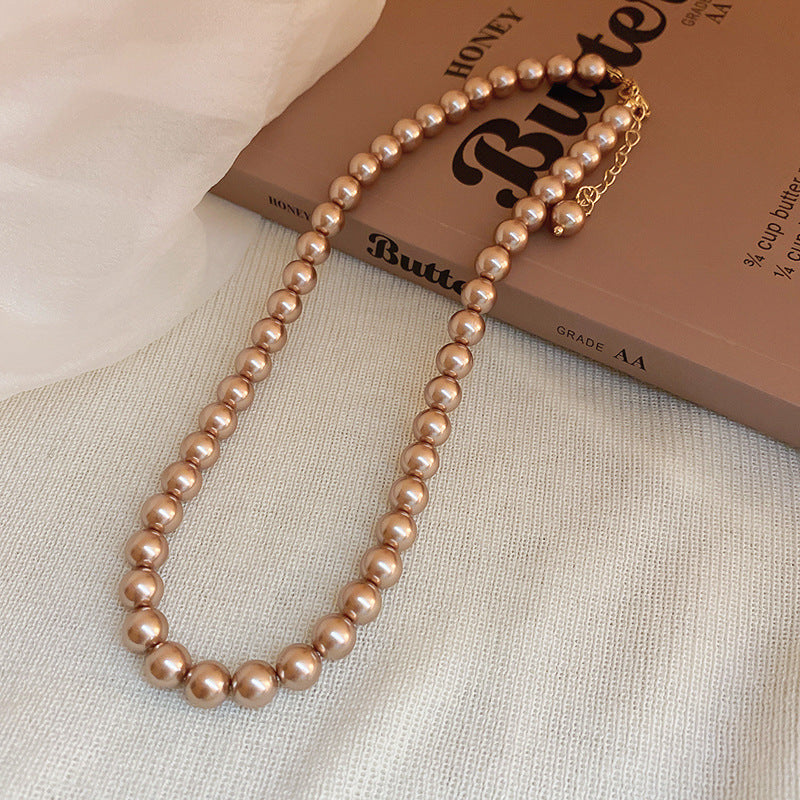 Women's Oversized Pearl Minimalist Design Clavicle Chain Necklaces