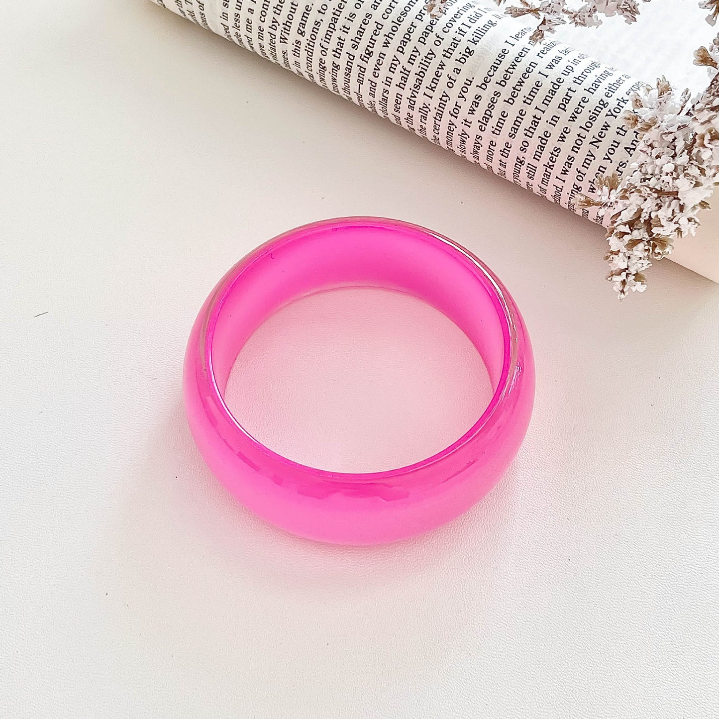 Casual Colorful Pearl Color Resin Round Bracelets