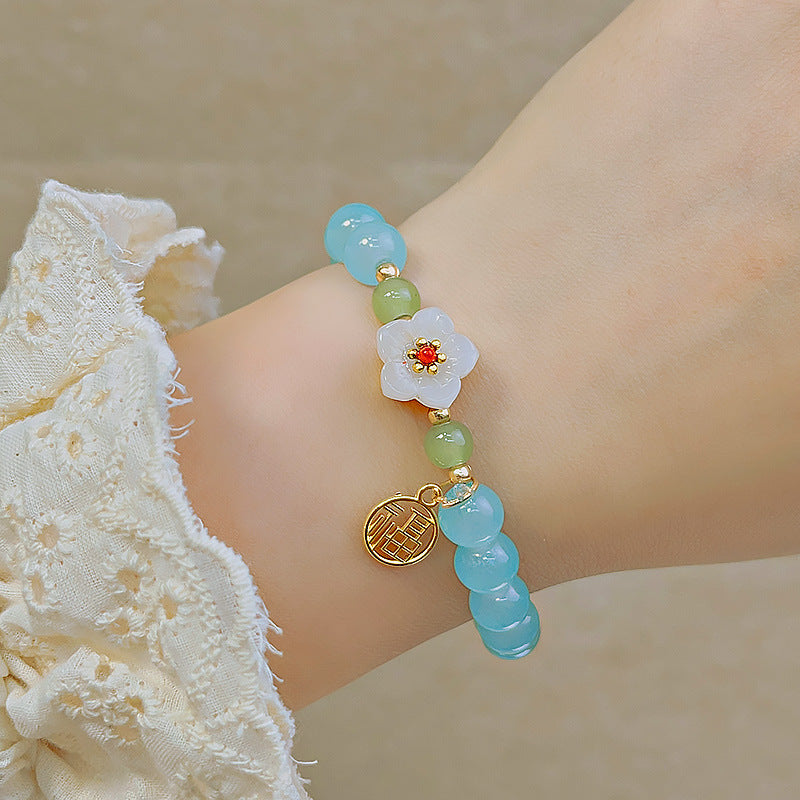 Glass Beaded Female Sweet Lily Gift Bracelets