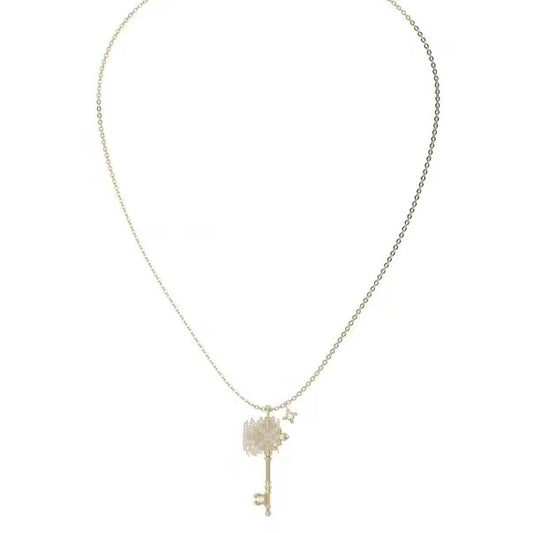 Women's Flower-de-luce Key Choker Light Luxury Clavicle Chain Necklace