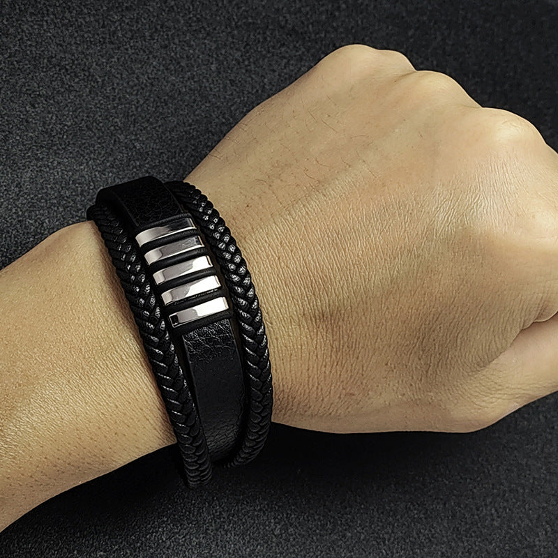 Women's & Men's Source Light Luxury Simplicity Woven Leather Bracelet