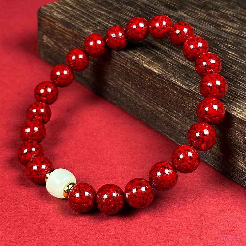 Ore Cinnabar Jade Beads High Content Bracelets