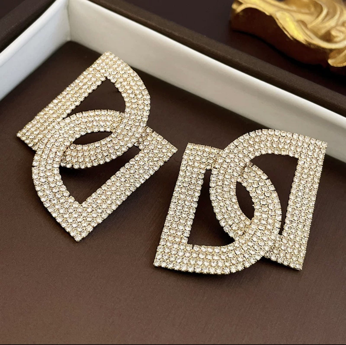 Women's Fashion Exaggerated Rhinestone Long Fringe High-grade Earrings