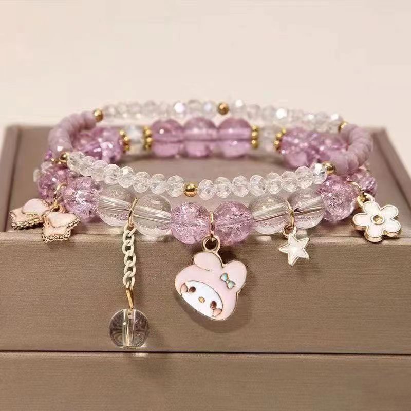 Women's Pearl Korean Super Cute Cartoon Beaded Bracelets