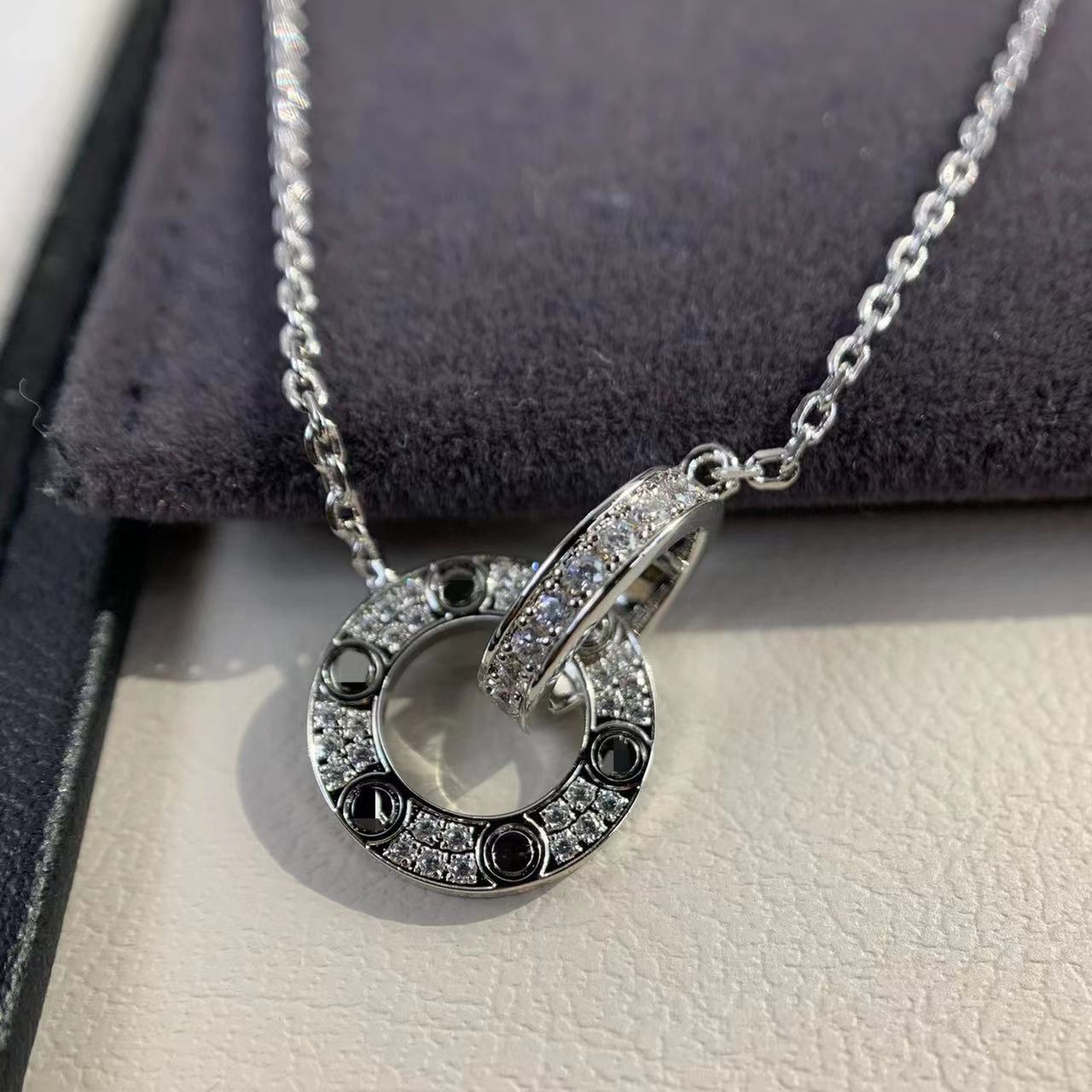 Women's V Gold Classic Cookies Starry Double Necklaces