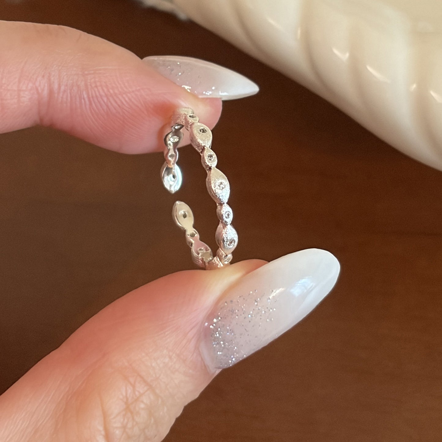 Women's Korean Brushed Irregular Water Drop Fashion Rings