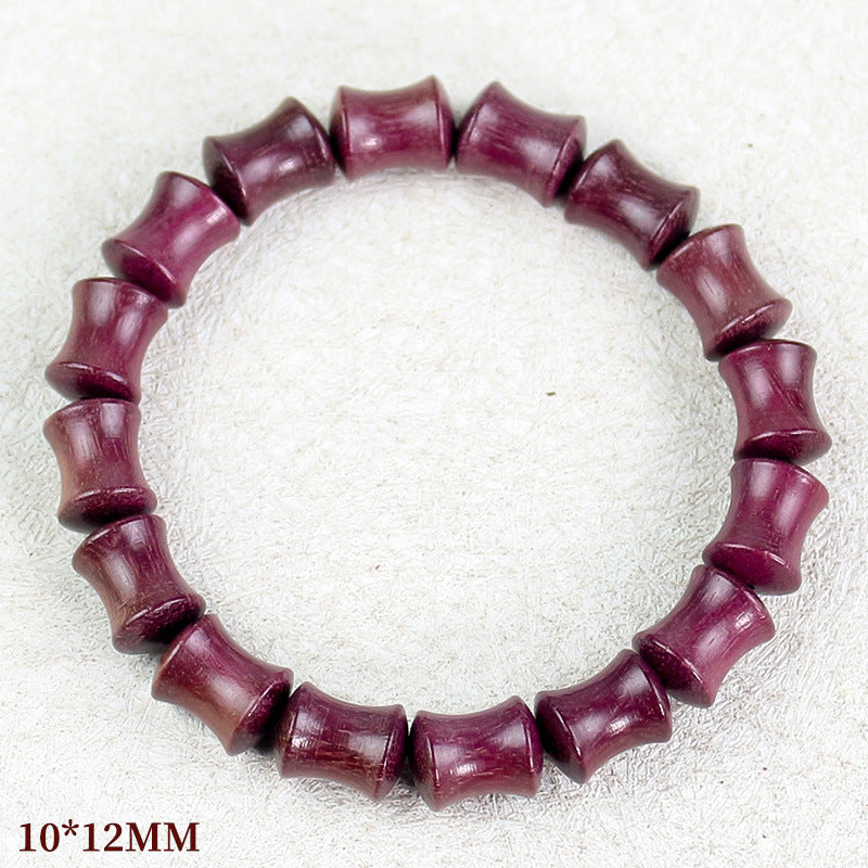 Women's & Men's Violet Buddha Beads Chinese Style Rose Rosewood National Wooden Bracelet