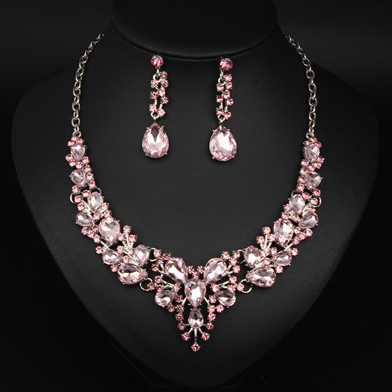 Fashion Crystal Suite Bridal Wedding Jewelry Necklaces