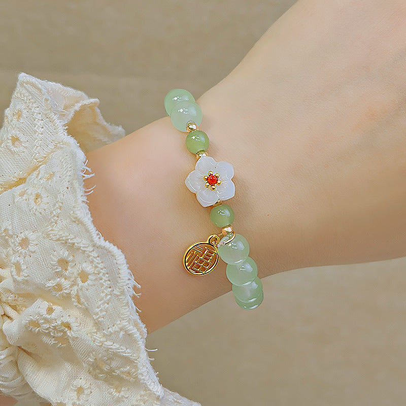 Glass Beaded Female Sweet Lily Gift Bracelets