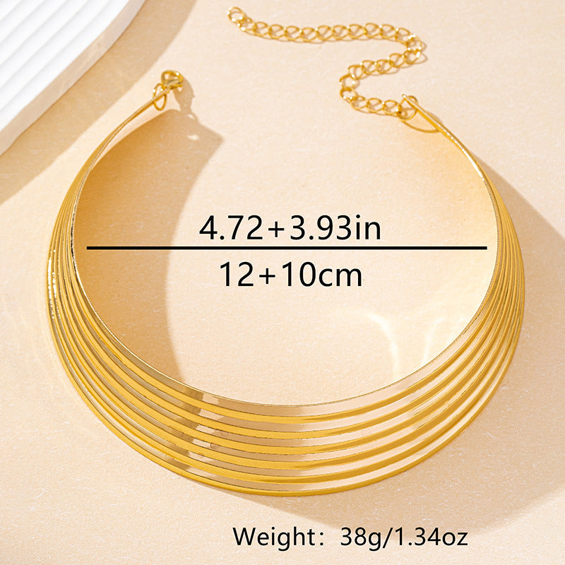 Women's Exaggerated Personalized Punk African Metal Niche Collar