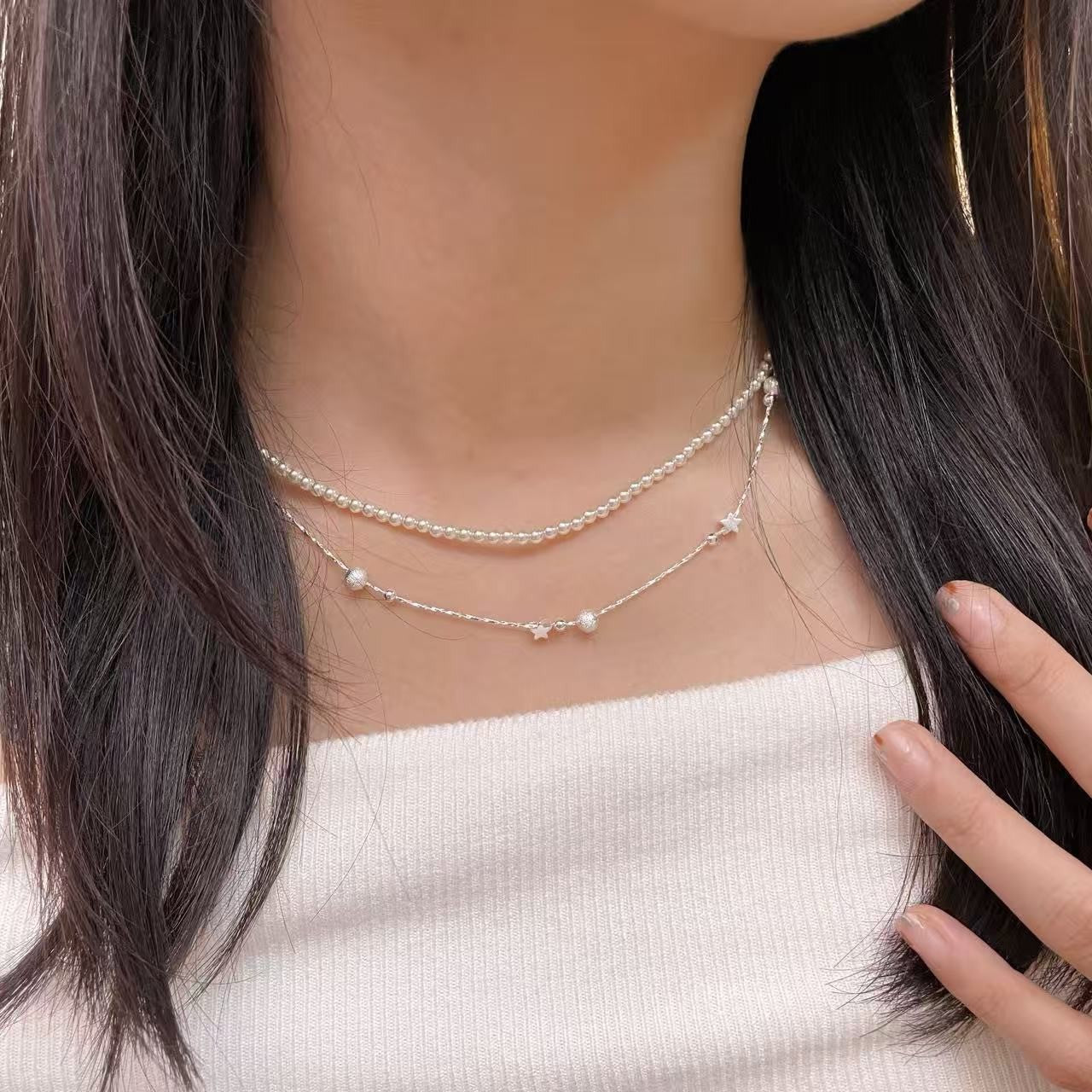 Women's Cross Hot Twin High-grade Light Luxury Necklace