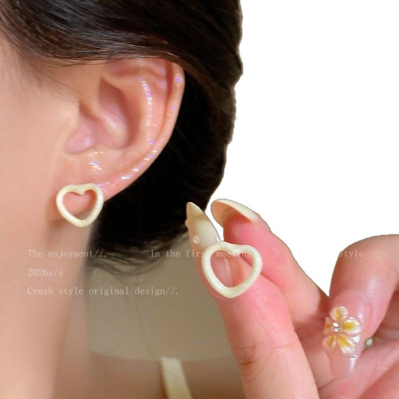 Women's Dopamine Colored Loving Heart For Simple Sweet Super Nice Rings