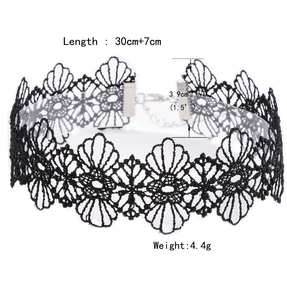 Popular Hollow Color Lace Clavicle Chain Neck Collar