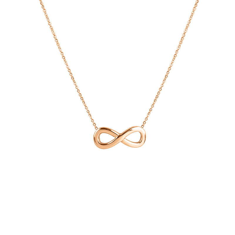 Women's Gold-plated Rose Gold Birthday Gift Jewelry Infinite Necklaces