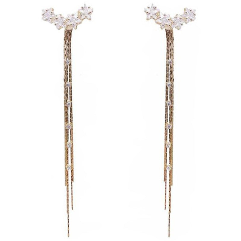Women's Long Tassel For One Style Design Light Luxury High-grade Sweet Rings