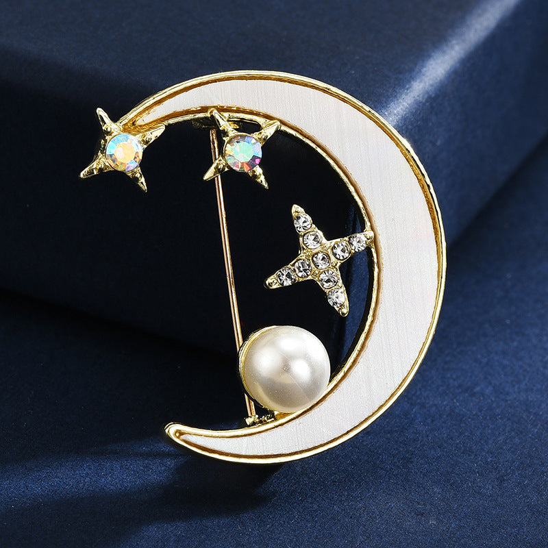 White Rabbit Note Rose Clothes Pin Brooches