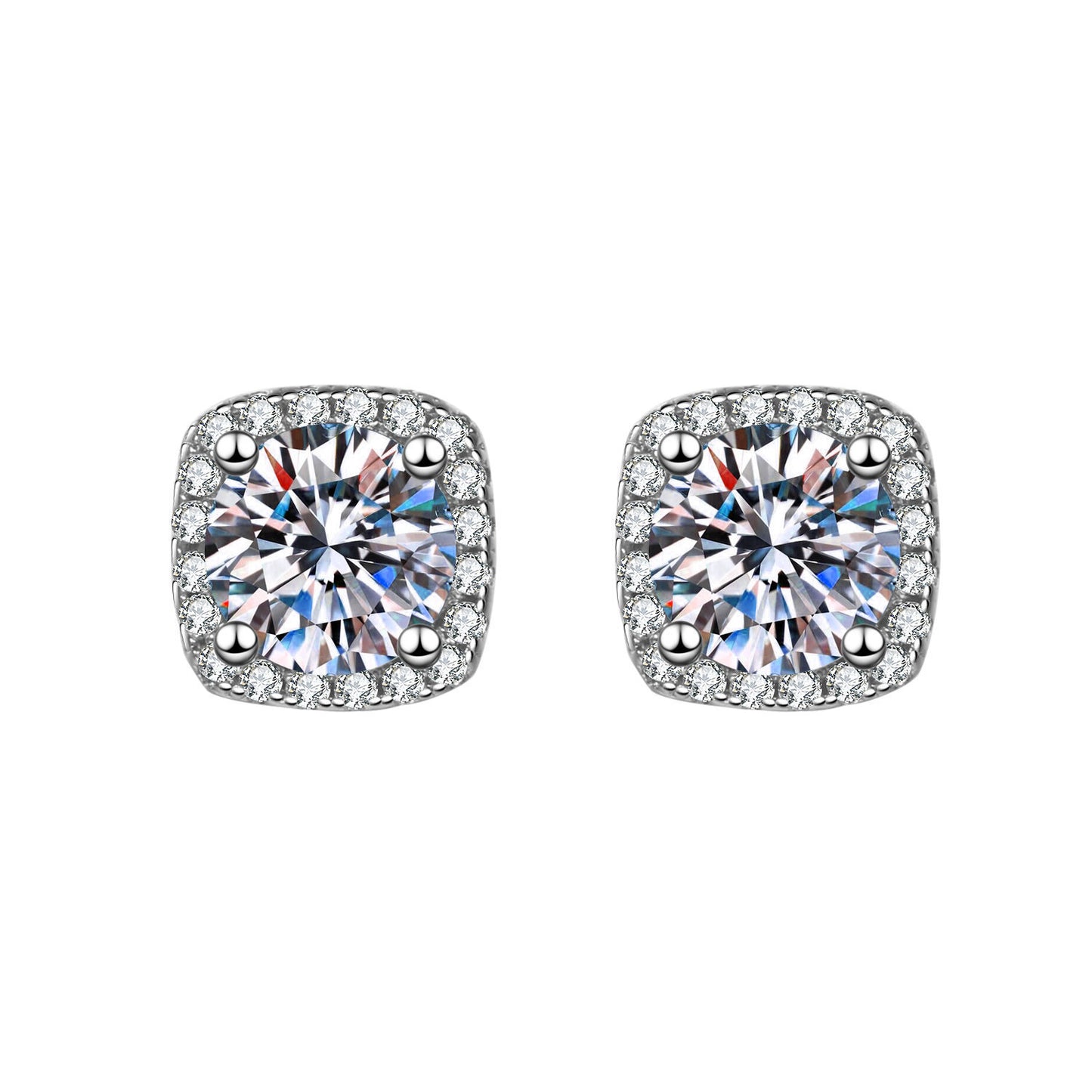 Women's Square Bag Diamond Suit Jewelry Auricular Earrings