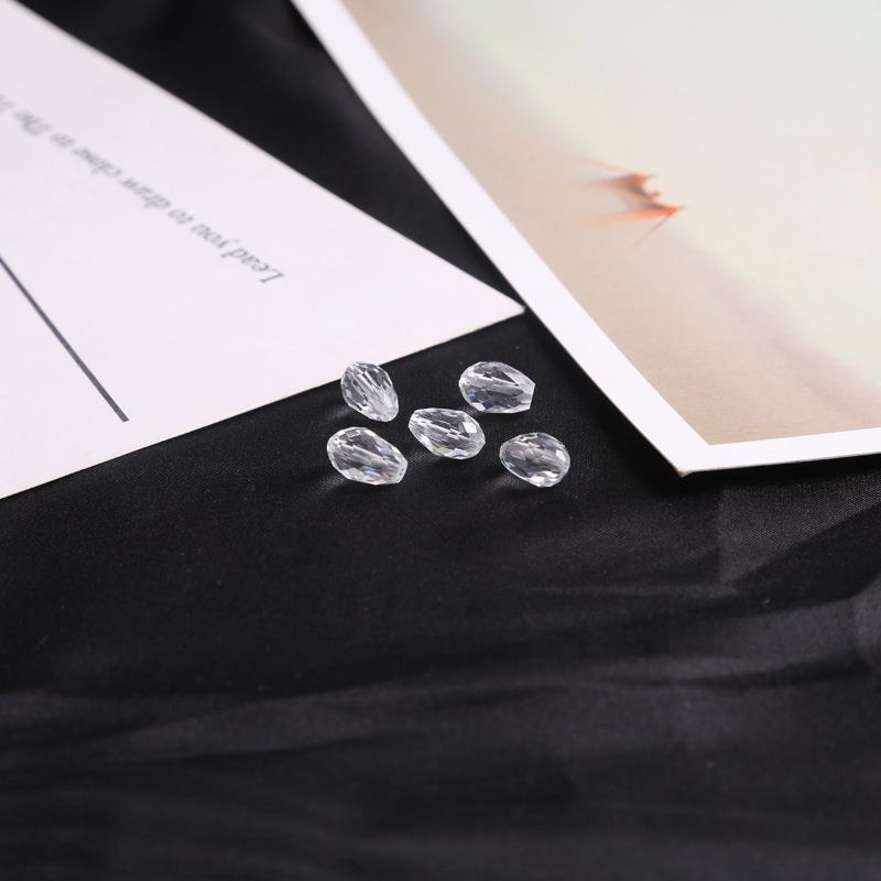 Drop-shaped Glass Crystal Loose Beads Handmade Rings