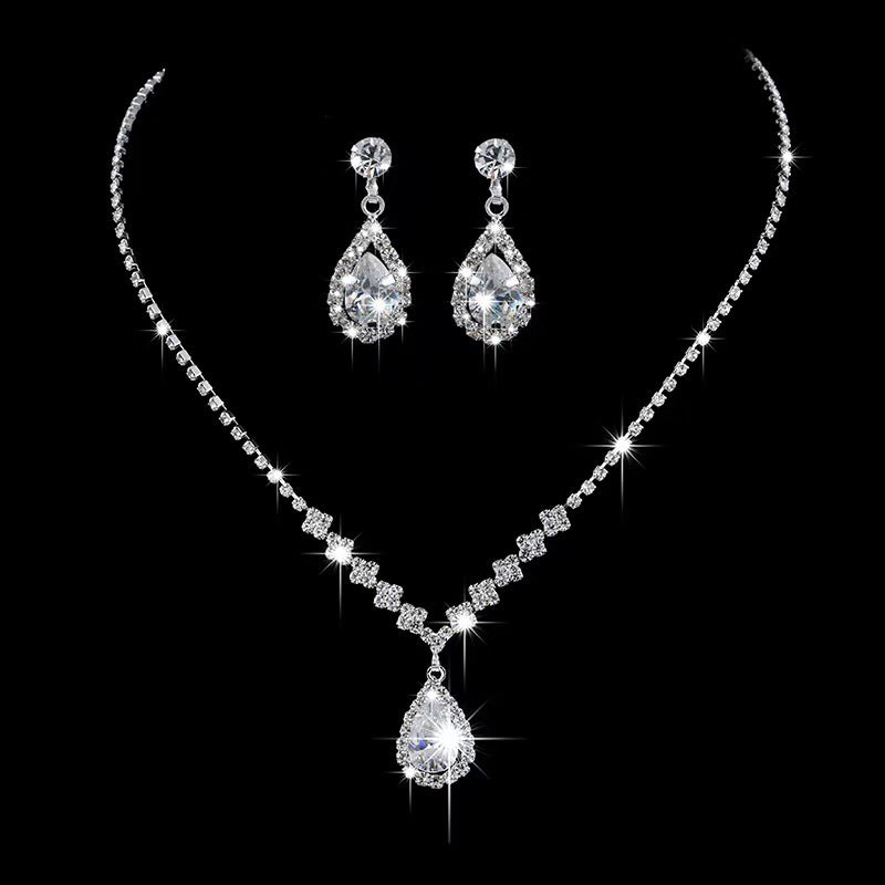 Fashion Crystal Rhinestone Ear Wedding Decoration Jewelry Set