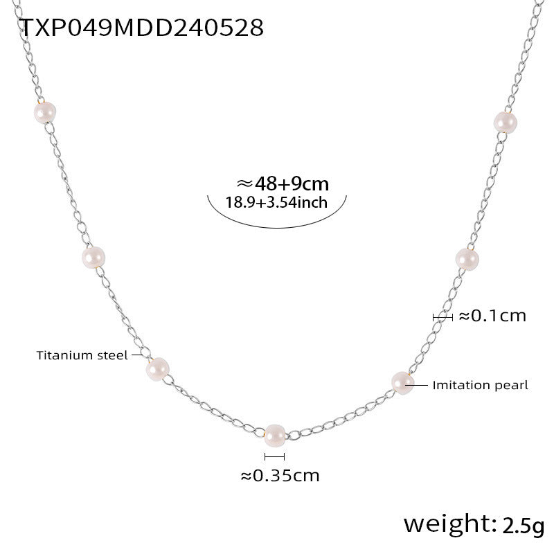 Style Elegant Niche Minimalist Gentle Shell Pearls Jewelry Set