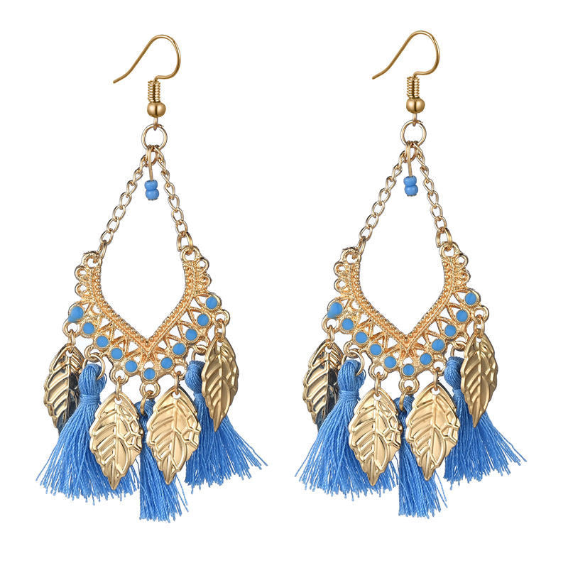 Women's Ornament Ethnic Style Tassel Fringe Ear Hook Earrings