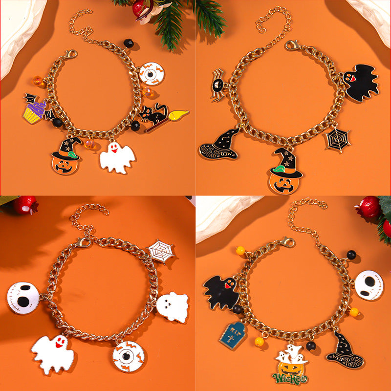 Horror Atmosphere Bat Ghost Festival Dress Up Beads Bracelets