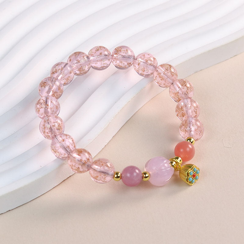 Female Fragrant Gray Colored Glaze Chinese Style Bracelet