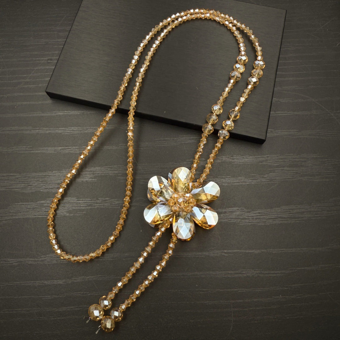 Women's Flower Sweater Chain Fashion Petals Refined Necklace