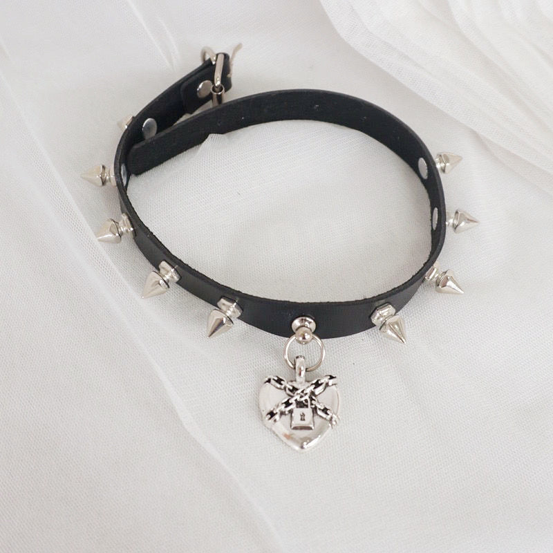 Size Leather Dark Punk Rock Niche Asian Culture Collar
