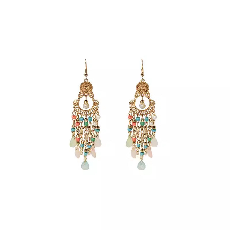 Women's Style Exaggerated Ear Hook Ethnic Retro Earrings