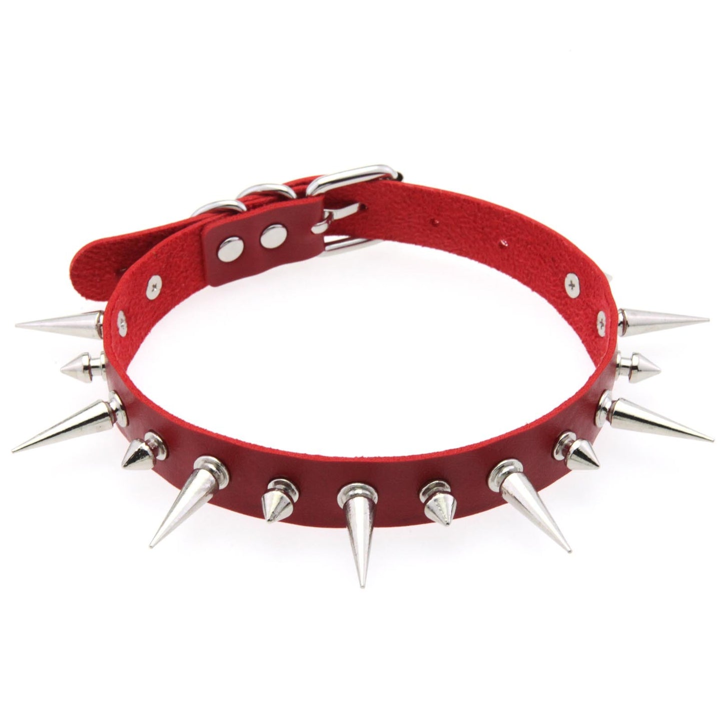 Style Punk Leather Nail Neckband Clavicle Necklaces