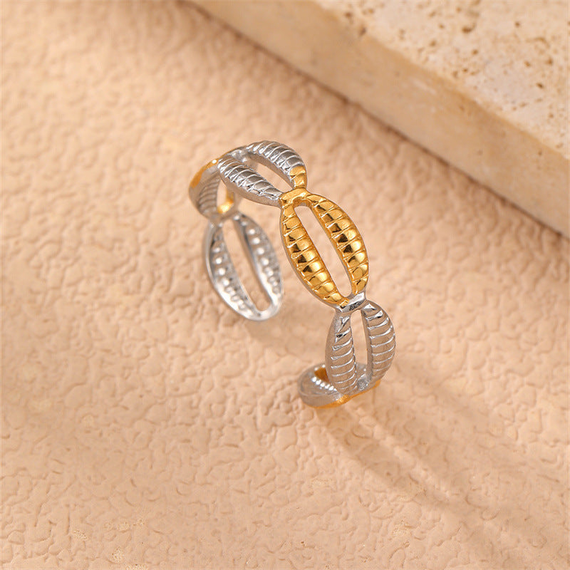 Fashion Stainless Steel Ocean Summer Beach Style Female Popular Opening Rings