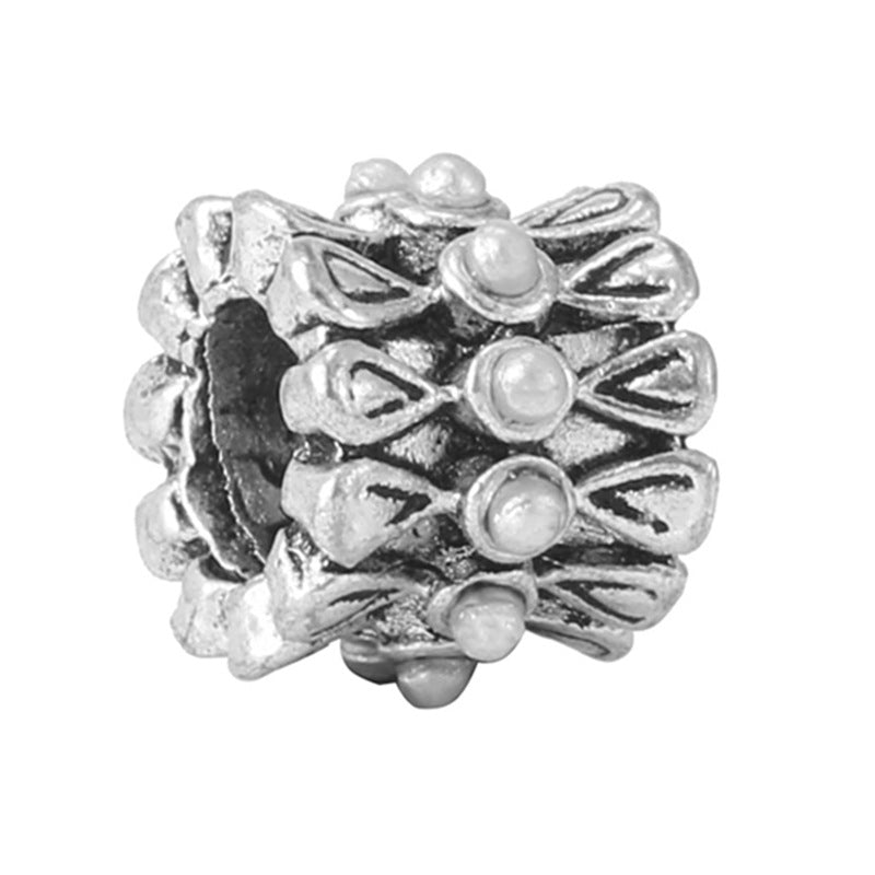 Alloy Large Hole Beads Hollowed Heart Shape Jewelry Accessories