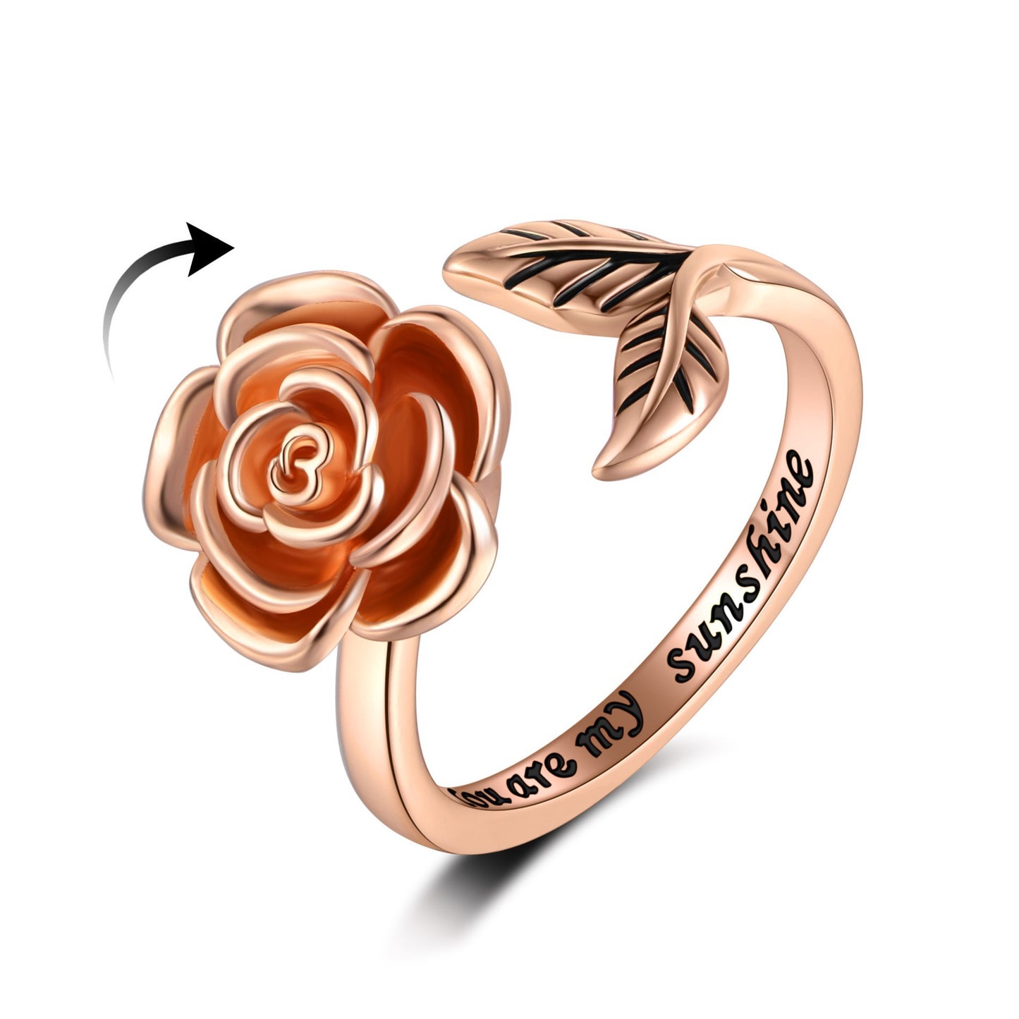 Micro Beads Spinning Female Creative Anxiety Ring