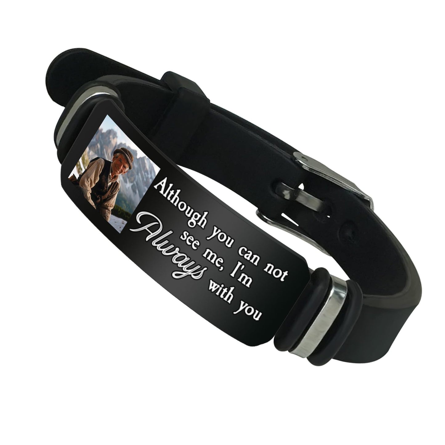 Steel Elbow Color Printing Incentive Gift Adjustable Silicone Strap Lettering Bracelet