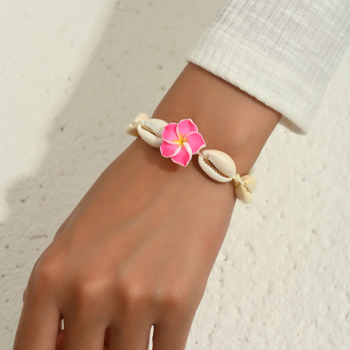 Beach Vacation Style Polymer Clay Bohemian Shell Hand-woven Navel Bracelets