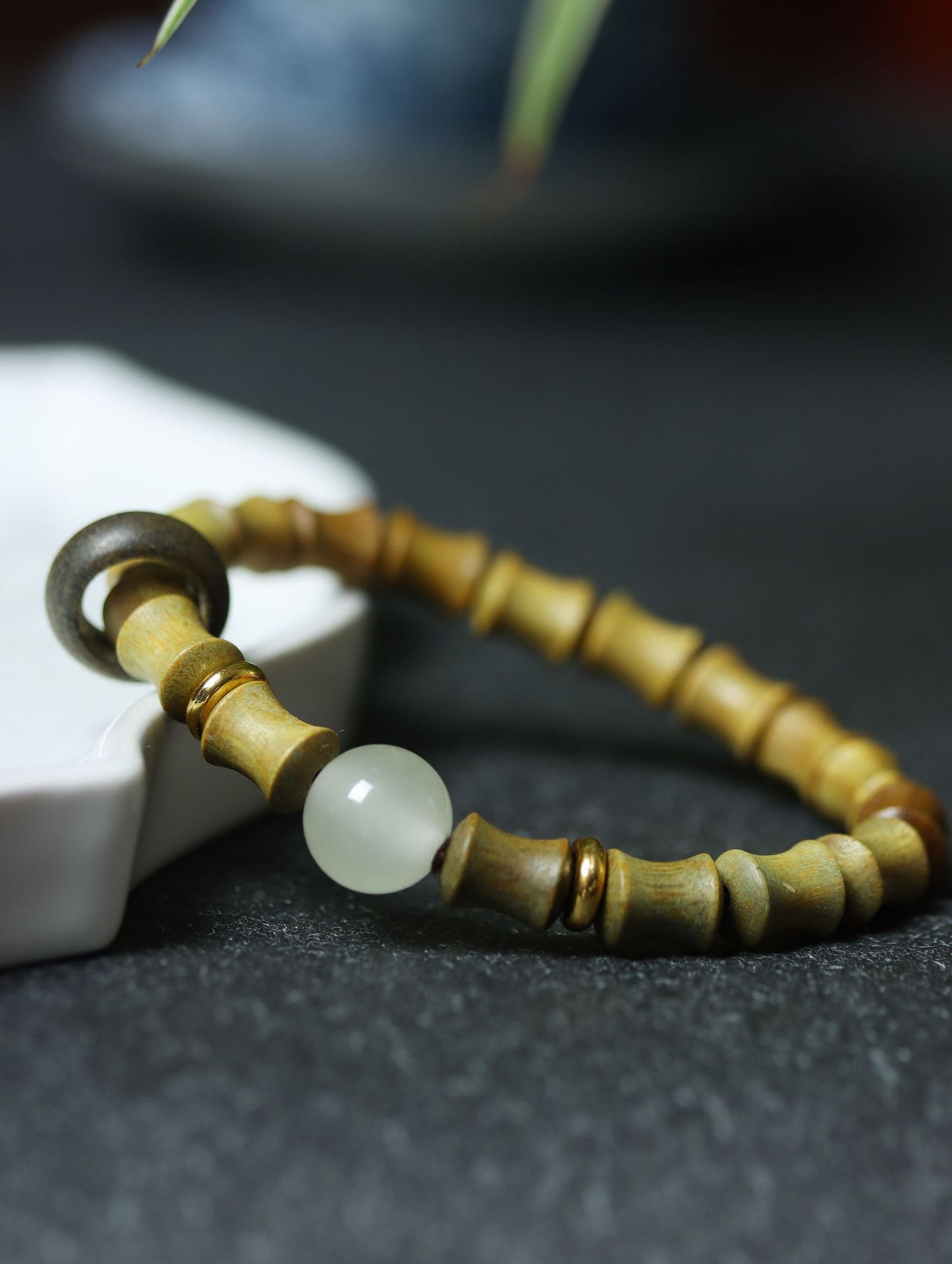 Women's & Men's Blackwood Bamboo Beads Wooden Cultural Artifact Bracelets